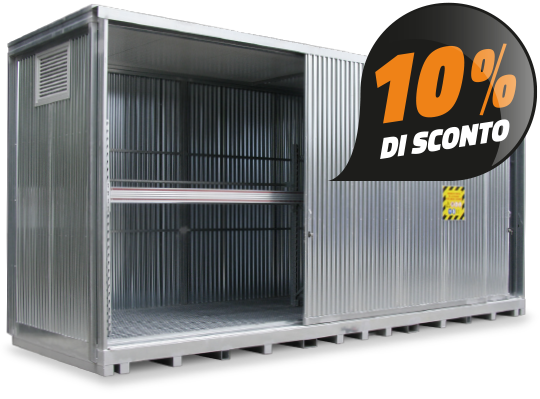 Container stoccaggio in sicurezza di sostanze pericolose